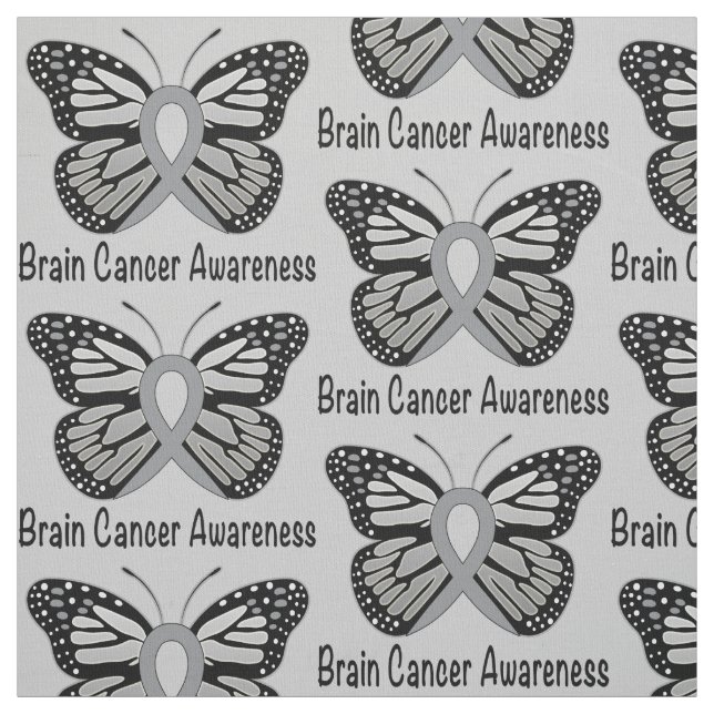 Brain Cancer Awareness Butterfly Fabric (Swatch)