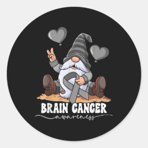 Brain Cancer Awareness Classic Round Sticker