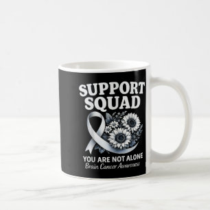 Brain cancer awareness grey ribbon butterfly coffee mug