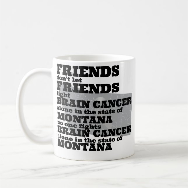 Brain Cancer Awareness in Montana Coffee Mug (Left)