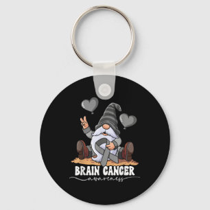 Brain Cancer Awareness  Key Ring