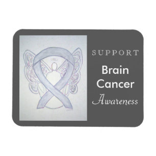 Brain Cancer Awareness Ribbon Angel Custom Magnet