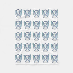 Brain Cancer Awareness Ribbon Fleece Chemo Blanket