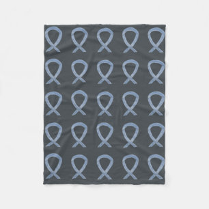 Brain Cancer Awareness Ribbon Fleece Chemo Blanket