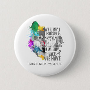 Brain Cancer Awareness Ribbon Support Gifts 6 Cm Round Badge