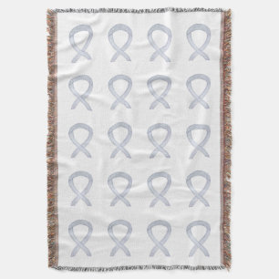 Brain Cancer Awareness Ribbon Throw Blankets