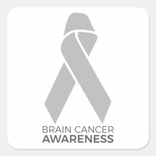 Brain Cancer Awareness Square Sticker