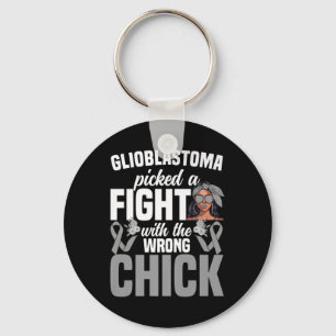 Brain Cancer Awareness Women Girls Tumour Glioblas Key Ring