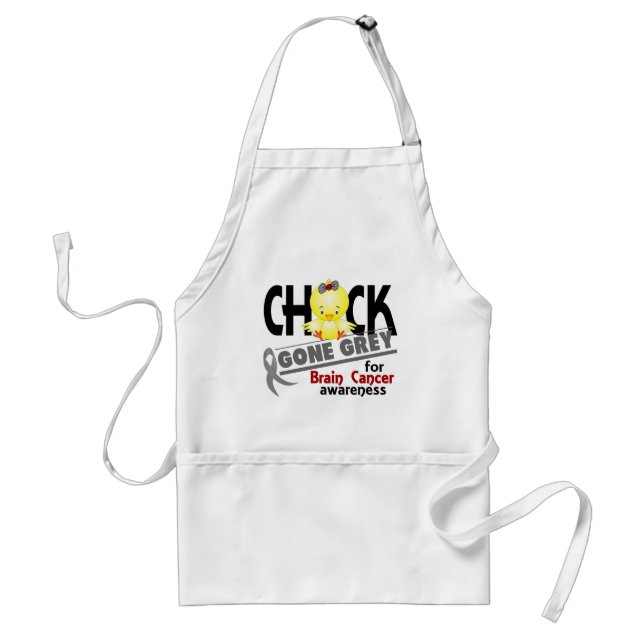 Brain Cancer Chick Gone Grey 2 Standard Apron (Front)
