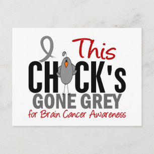 BRAIN CANCER Chick Gone Grey Postcard
