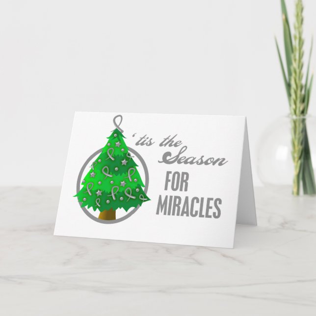 Brain Cancer Christmas Miracles Holiday Card (Front)