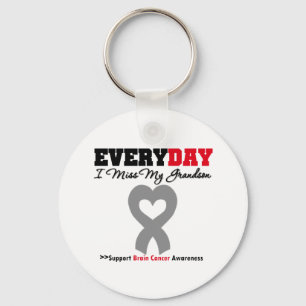 Brain Cancer Every Day I Miss My Grandson Key Ring