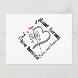 Brain Cancer Faith Hope Love Butterfly Postcard