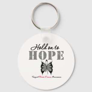Brain Cancer Hold On To Hope Key Ring