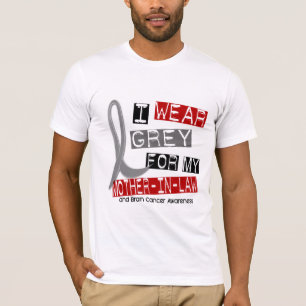 BRAIN CANCER I Wear Grey For My Mother-In-Law 37 T-Shirt