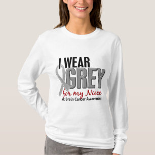 BRAIN CANCER I Wear Grey For My Niece 10 T-Shirt