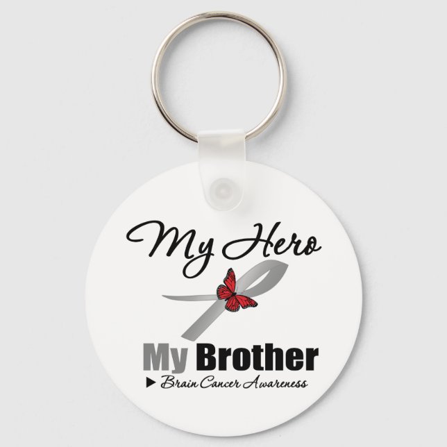 Brain Cancer My Hero My Brother Key Ring (Front)