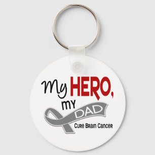 Brain Cancer MY HERO MY DAD 42 Key Ring