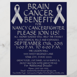 Brain Cancer Ribbon Benefit Flyer