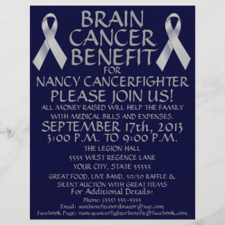 Brain Cancer Ribbon Benefit Flyer