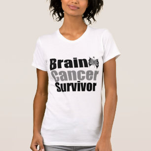 Brain Cancer Survivor Butterfly Ribbon T-Shirt