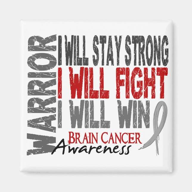 Brain Cancer Warrior Magnet (Front)