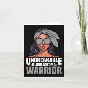 Brain Cancer Warrior Unbreakable Tumour Survivor G Card