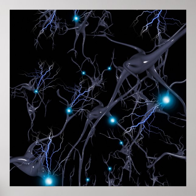 Brain cells. Neurons Poster (Front)