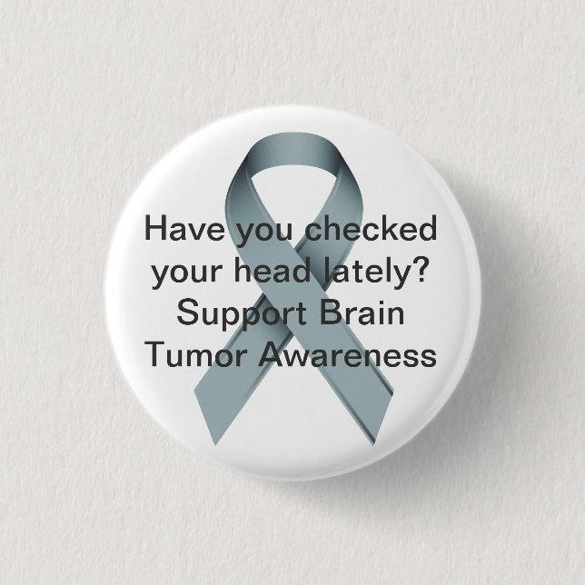 Brain Check 3 Cm Round Badge (Front)