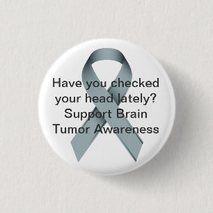 Brain Check 3 Cm Round Badge