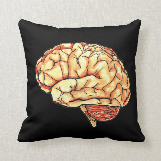 Brain colour/B&W throw pillow