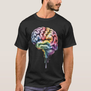 Brain Colourful Brain Anatomy Neurologist Science T-Shirt