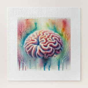 Brain Coral 130724AREF114 - Watercolor Jigsaw Puzzle