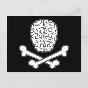 Brain & Crossbones Postcard