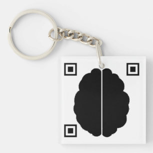 Brain Data Matrix Key Ring