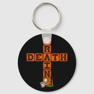 Brain Death Cross Key Ring