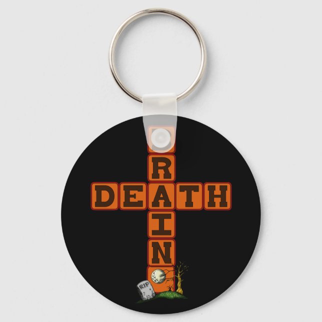 Brain Death Cross Key Ring (Front)