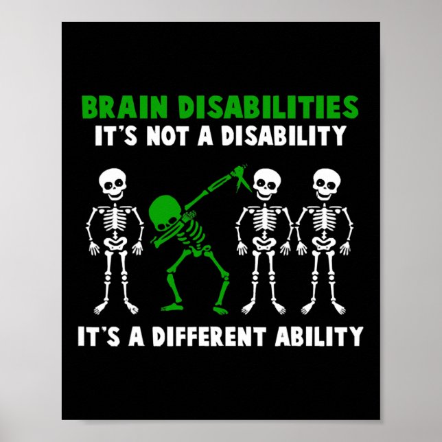 Brain Disabilities Awareness It's Not A Disability Poster (Front)