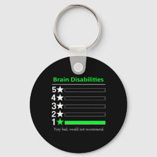 Brain Disabilities Very bad Disabilities Awareness Key Ring