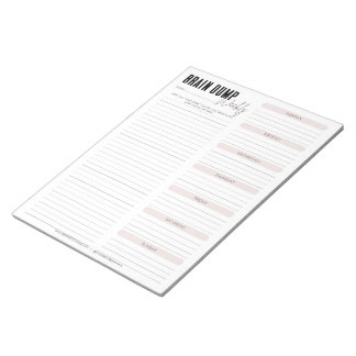 BRAIN DUMP | Blush Weekly Notepad