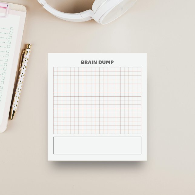Brain dump grid paper  notepad (Creator Uploaded)