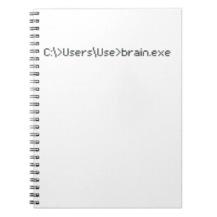 Brain.exe Fun Coder Programmer Computer Notebook