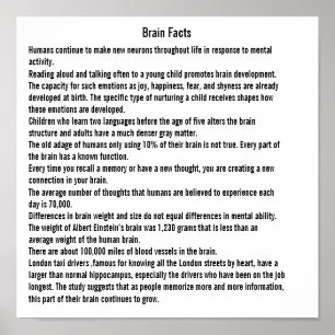 Brain Facts Poster