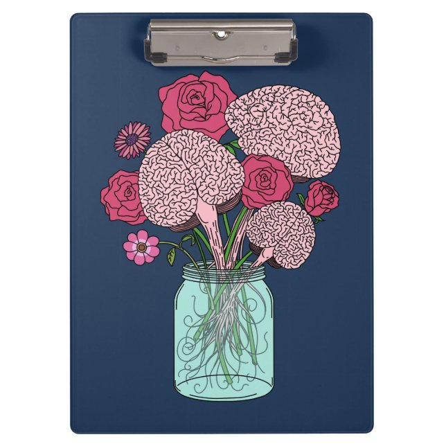 Brain Flower Bouquet Clipboard (Front)