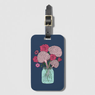 Brain Flower Bouquet Luggage Tag