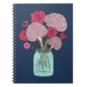 Brain Flower Bouquet Notebook