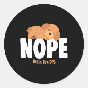 Brain Fog Day Lupus Awareness Fibromyalgia Fibro  Classic Round Sticker
