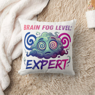 Brain Fog Level: Expert – Perimenopause Humour Cushion