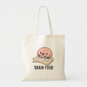 Brain Food Cute Anatomy Pun Tote Bag