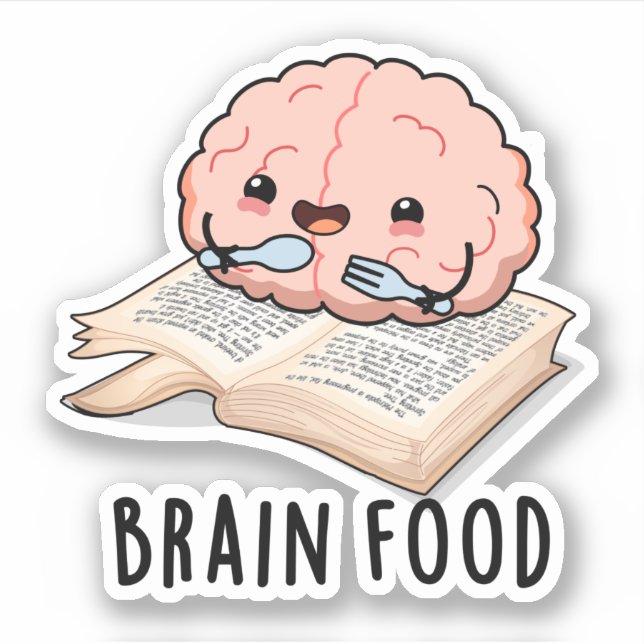 Brain Food Funny Anatomy Pun (Front)